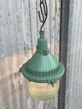 Industrial style Green bulb lamp in Glass and iron