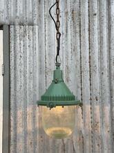 Industrial style Green bulb lamp in Glass and iron