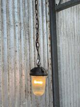 Lamp Industrieel stijl in Glas en metaal,