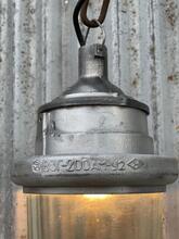 Industrial style Bully pendant lamp in Iron and glass