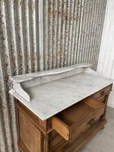 Antique style Cabinet in wood and marble