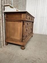 Antique style Cabinet in wood and marble
