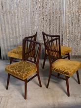 style Antique chairs yellow in Wood and fabric