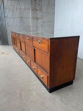 Antique style Counter in Wood and glass 20-century
