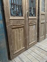 Antique style Doors in wood and iron 20e eeuw