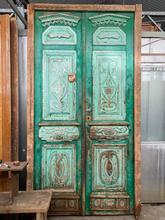 Antique style Doors in frame in Wood 20e eeuw