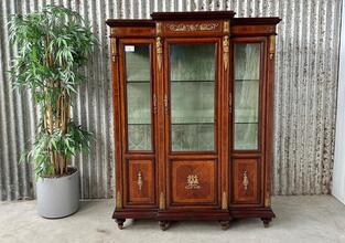 style Antique French cabinet  in Rosewood and brass 19th century