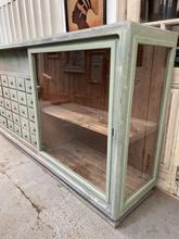 Antique style School cabinet in Wood and glass