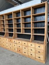 Antique style Shopcabinet in Wood pine, Europe 20e eeuw