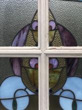 Antique style Stained glass in window in Wood and glass