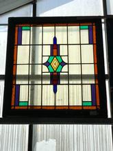 Antique style Antique stained glass window  in Wood and glass