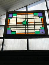 Antique style Antique stained glass window in Wood