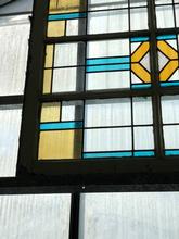 Antique style Antique stained glass window in Wood and glass