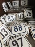 Industrial style Enamel house numbers in Iron