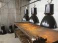 Industrial old  factory lamp style Pendant light in Enamel iron, European 20th century