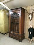 Old showcase style Antique glass cabinet in Wood glass, Dutch 19 century