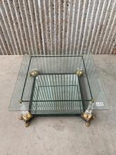 Design style Vintage table in glass and iron