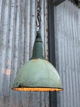 Industrial style Green enamel lamp in Enamel  20th Century