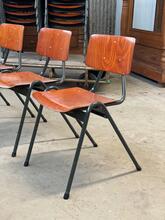 Stoelen Vintage stijl in Hout en ijzer , Europa 20e eeuw