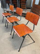 Stoelen Vintage stijl in Hout en ijzer , Europa 20e eeuw