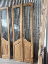 Deuren art deco met glas Antiek stijl in Hout en glas ,