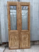 Deuren met glas Antiek stijl in Hout en glas , Europa 20-eeuw