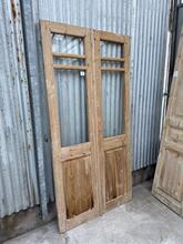 Deuren met glas  Antiek stijl in Hout met glas , Europa 20-eeuw