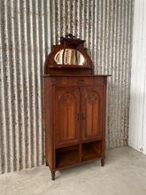 Kast Antiek jugenstill stijl in Hout en glas , Europa  1920-1930