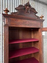 Kast met glas Antiek stijl in hout en glas, europa