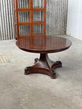 Ronde koffietafel mahonie Antiek stijl in Hout,