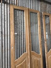 Set deuren art deco  Antiek stijl in Hout en glas,