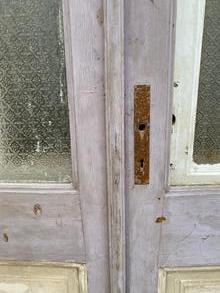 Antieke set deuren Antiek stijl in Hout en glas,