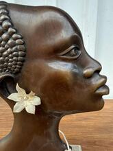 Art deco brons vrouw antique