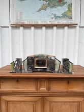 Antique style Art deco clock in marble stone  in marble