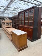 Antique style Counter with marble in wood and marble, France 20th Century