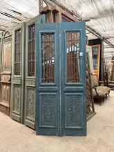 Antique style Doors in wood and glass 20e eeuw