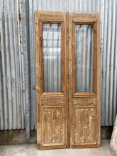 Antique style Doors in wood and glass 20e eeuw