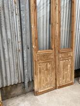 Antique style Doors in wood and glass 20e eeuw