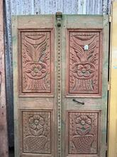 Antique style Doors green in Wood, Europe  20th century