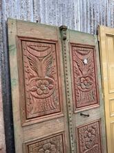 Antique style Doors green in Wood, Europe  20th century