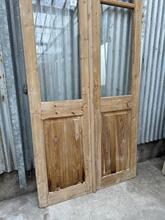 Antique style Doors with glass in Wood and glass, Europe 20th century