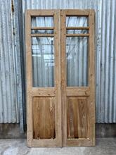 Antique style Doors with glass in Wood and glass, Europe 20th century