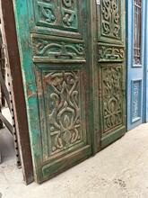 Antique style Green doors  in Wood, Europe 20th century