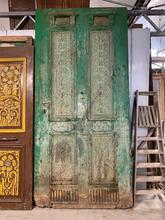 Antique style Antique green set doors in Wood