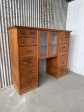 Antique pine style Shopfitting in Wood and glass, Europe 20th Century