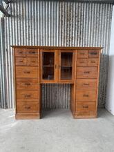 Antique pine style Shopfitting in Wood and glass, Europe 20th Century