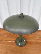 Bauhaus style Desk lamp green in metal, Germany 1930