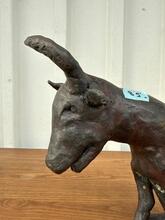 style Bronze statue of a seated bull 19-century