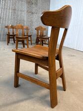 style Brutalist wooden chairs in Wood