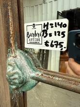 Industrial style Mirror in wood and  faceted mirror, Europe